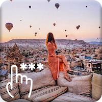 Balloons Girl Live Style Wallpapers Pattern Lock