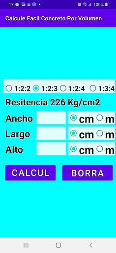 Calcule Fácil Concreto Por Vol Screen 3