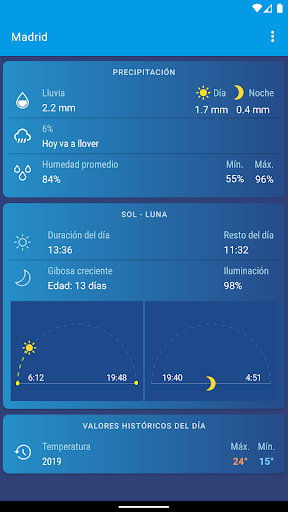 El Tiempo España XS PRO Captura de Pantalla de la Aplicación Android 3