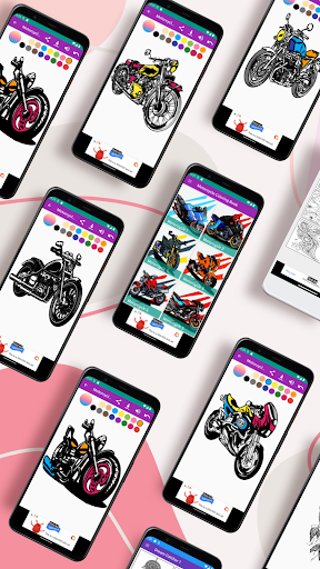 Android application Motorcycle Coloring Pages screenshort
