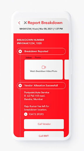 HelpNow : DriverApp Screen 3