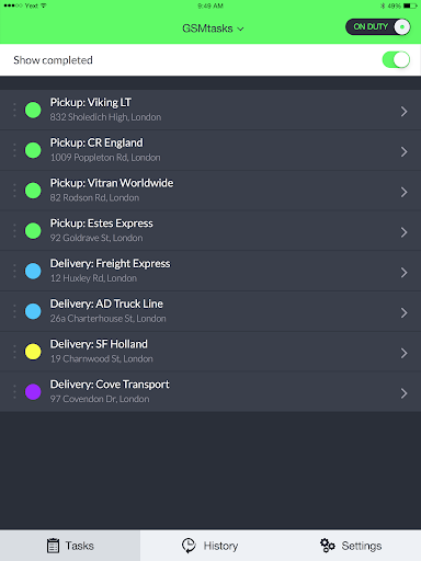 Android application GSMtasks screenshort