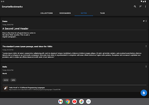 Screenshot of Smarter Bookmarks