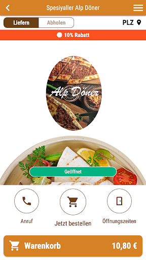 Android application Spesiyaller Alp Döner screenshort