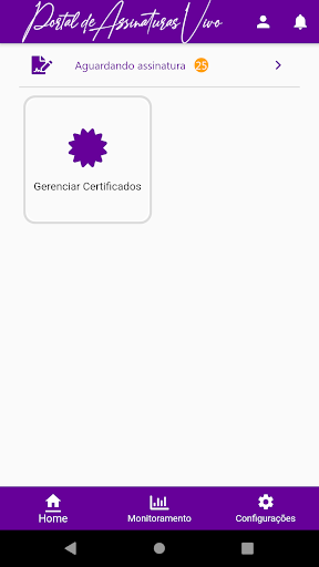 Android application Plataforma de Assinaturas screenshort