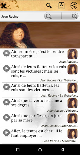 Android application Jean Racine : Citations screenshort