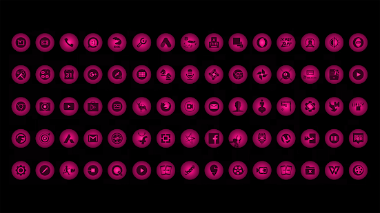 Radial Glow Pink Icons banner