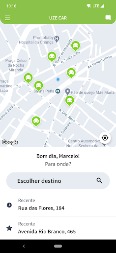Android application Uze Car screenshort