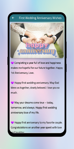 Wedding Anniversary Wishes Screen 2