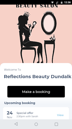 Android application Reflections Beauty Dundalk screenshort