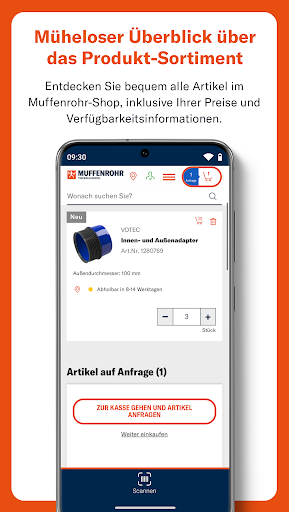 Muffenrohr Service-App Screen 3