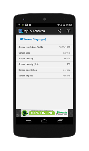 Android application My Device's Screen screenshort