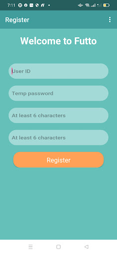 Android application Futto screenshort