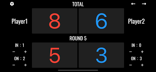 Android application Cornhole Scoreboard screenshort
