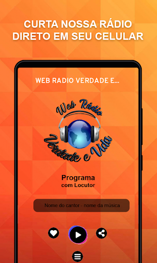 Android application Web radio Verdade e Vida screenshort