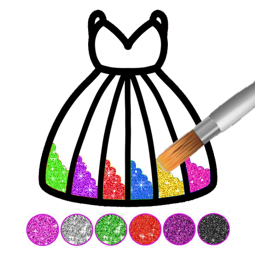 Glitter Dress Coloring Game 6.3 Icon