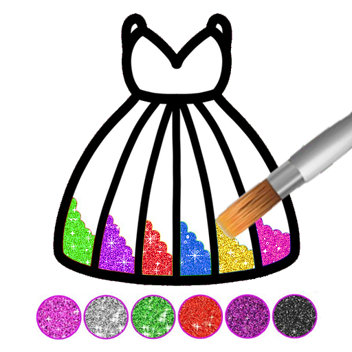 glitter dress coloring and drawing book for kids  apps on