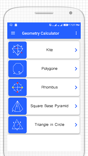 Geometry Formula & Calculator Screen 2