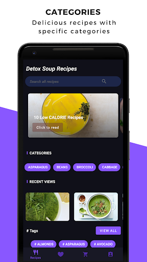 Android application Detox Soup Recipes screenshort