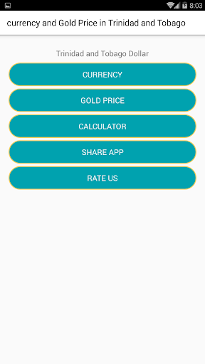 Android application currency & Gold Price in Trini screenshort