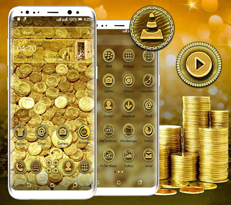 Gold Coin Launcher Theme - 2.9 - (Android)