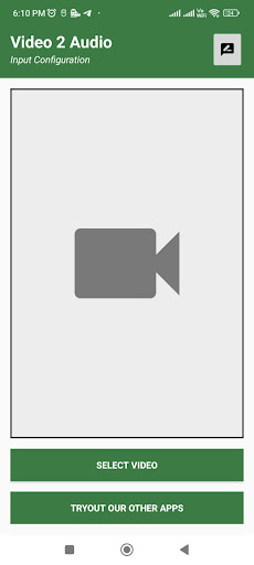 Android application Video2Audio Converter screenshort