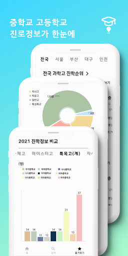 Android application 학교를찾아라 - 중학교 고등학교 진학 진로 정보 비교 screenshort