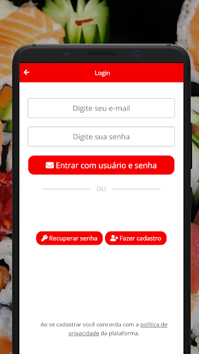 Yuki Sushi Delivery Screen 2