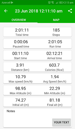 Screenshot of Running Fitness & Map Tracker