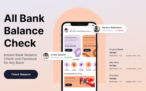 Android application All Bank Balance Check screenshort