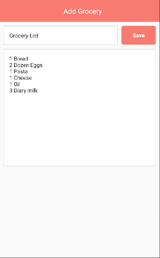 inGrocery-List Screen 2