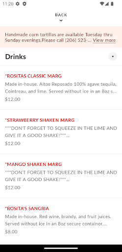 Rositas Restaurant Screen 3