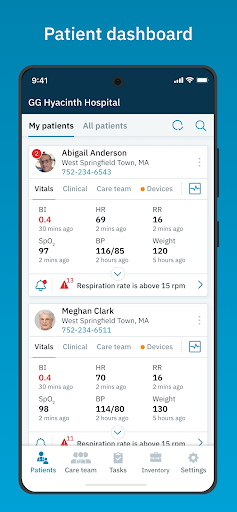 Android application Biovitals™ H@H HCP screenshort