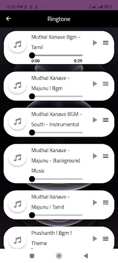 Mudhal Kanave Bgm Ringtone Screen 3