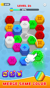 Hexa Tile Sorting Puzzle Game