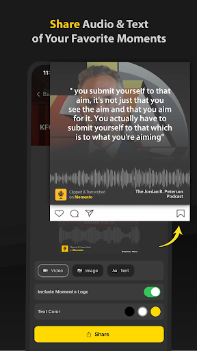 Screenshot of Momento Podcasts