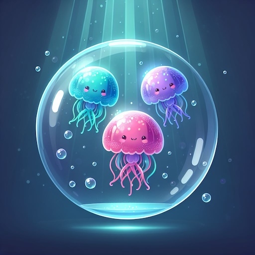 Drop & Sort Jellyfish Logo