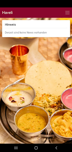 Android application Haveli Restaurant screenshort