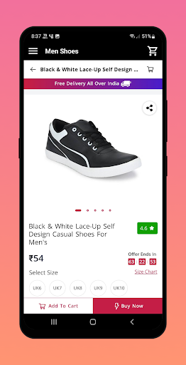 Men Shoes : Online Shopping Screen 2