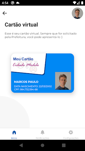 Android application Cartão Minha Cosmópolis screenshort