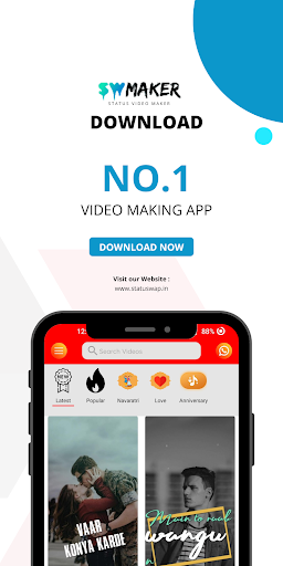 Android application StatusWap - Video Status Maker screenshort