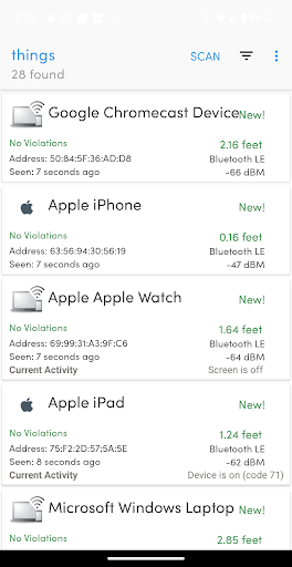 Android application A1Scan screenshort