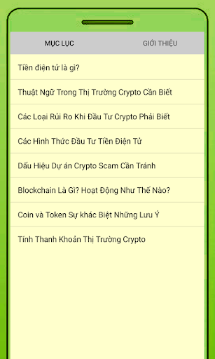Android application Crypto Cơ Bản screenshort