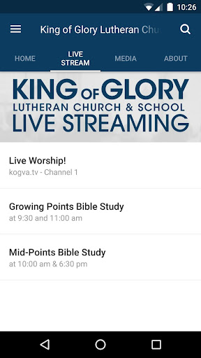 King of Glory Lutheran Church Screen 2