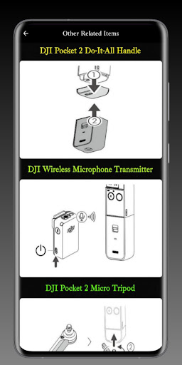 Dji Pocket 2 app:Guide Screen 2