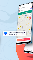 screenshot of Karos daily carpool commuting