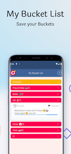 Android application My Bucket List screenshort