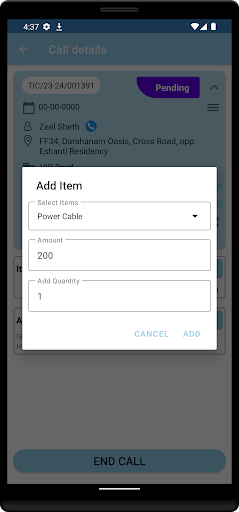 LinkArise Field Service Screen 3