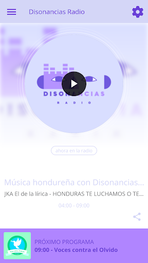 Android application Disonancias Radio screenshort