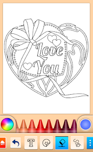Valentines love coloring book screenshots 17